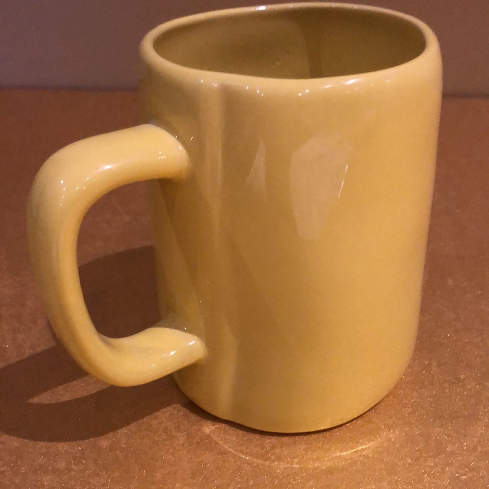 NEW. RAE DUNN "HAPPY SPRING" YELLOW Coffee, Tea CUP - Picture 2 of 5